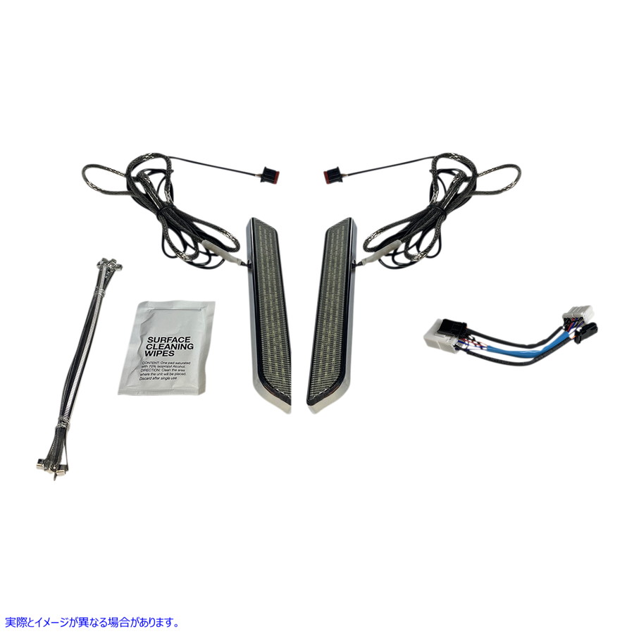 取寄せ LEDフォークライト - スモーク - クローム カスタムダイナミクス LED Fork Light - Smoke - Chrome CD-FORK-HD-SC 20402654