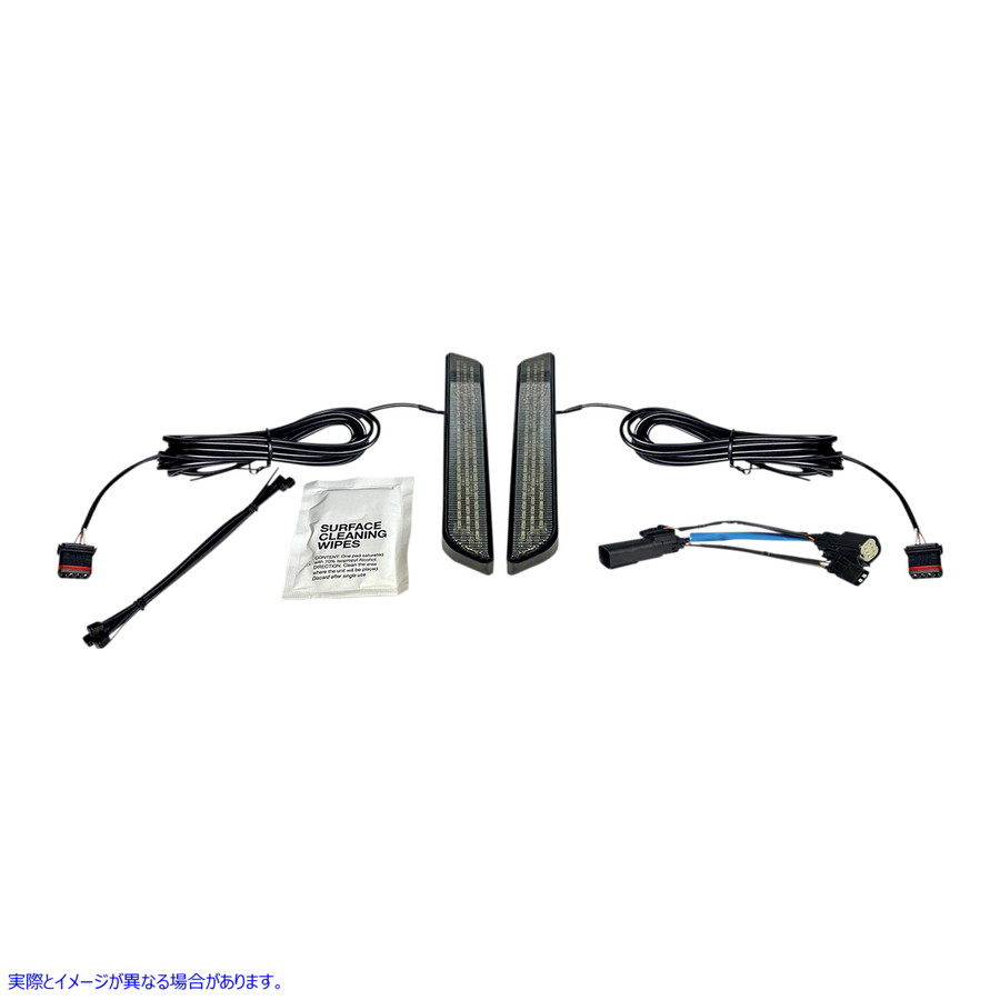 取寄せ LEDフォークライト - スモーク - ブラック カスタムダイナミクス LED Fork Light - Smoke - Black CD-FORK-SS6-SB 20402657