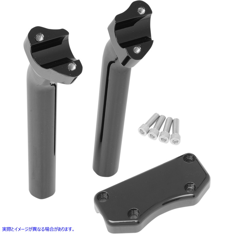 取寄せ ライザー - 9-1/2インチ - バッファロー - トップ - ブラック ドラッグスペシャリティーズ Risers - 9-1/2 - Buffalo - Top - Black 0602-0595 06020595