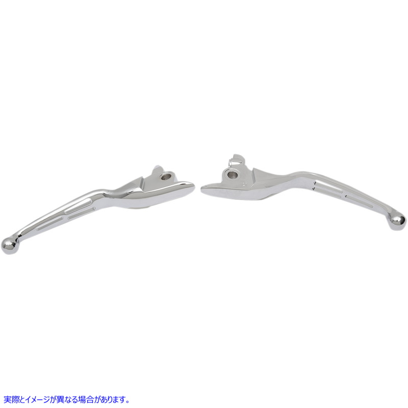 取寄せ レバー - スロット - クローム ドラッグスペシャリティーズ Levers - Slotted - Chrome 0610-1955 06101955