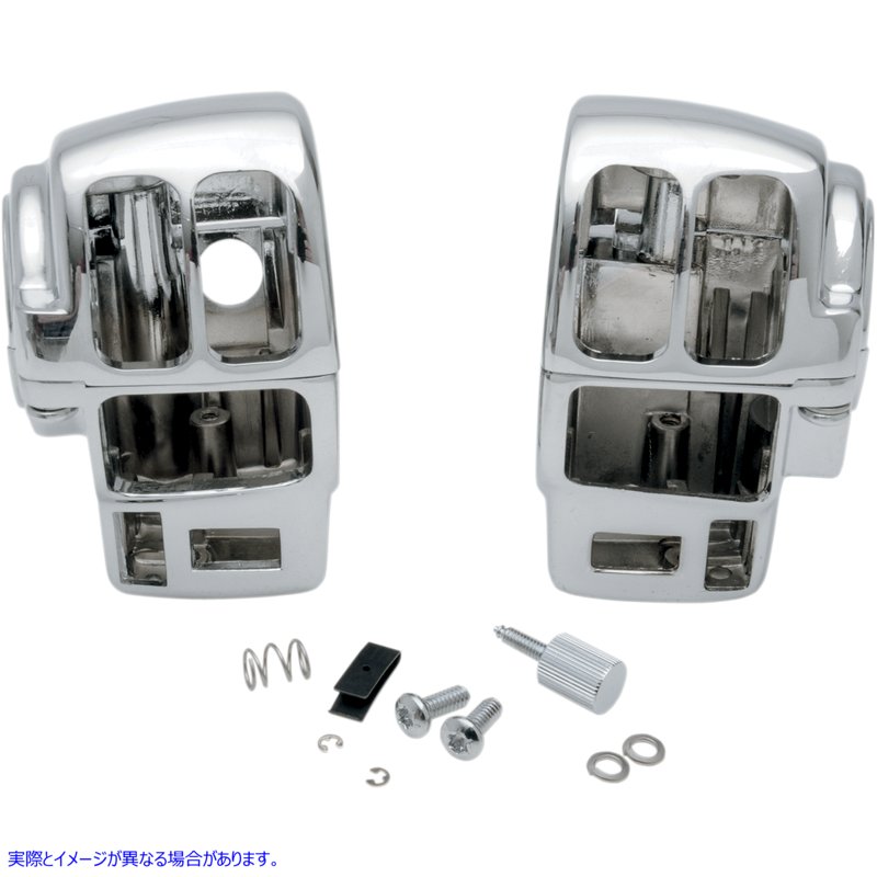 取寄せ スイッチハウジング - ラジオ/クルーズ - クローム ドラッグスペシャリティーズ Switch Housing - Radio/Cruise - Chrome 0616-0143 06160143