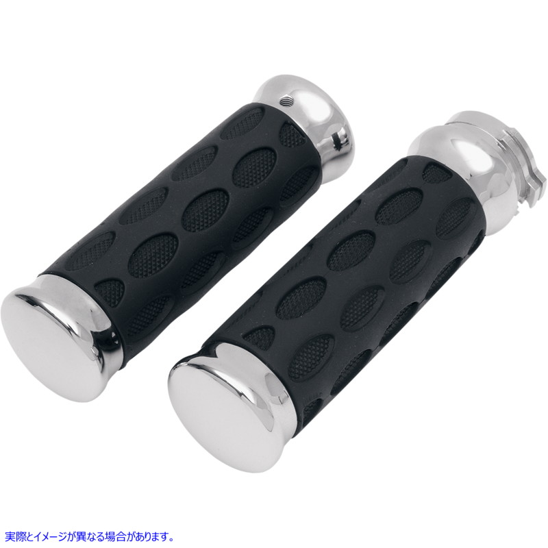 取寄せ グリップ - Hotop - クローム/ラバー ドラッグスペシャリティーズ Grips - Hotop - Chrome/Rubber 0630-0372 06300372