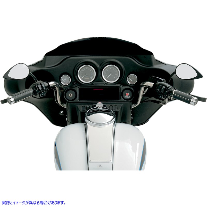 取寄せ ミラー - ティアドロップ - ブラック - ロングステム ドラッグスペシャリティーズ Mirror - Tear Drop - Black - Long Stem 0640-0389 06400389