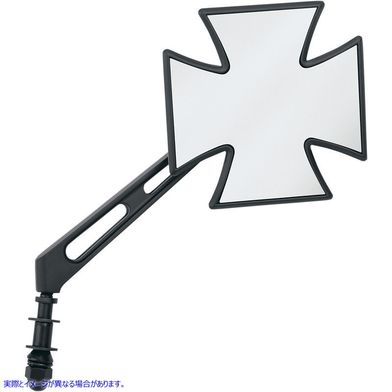 取寄せ クロスミラー - エアステム - ブラック ドラッグスペシャリティーズ Cross Mirror - Air Stem - Black 0640-0444 06400444