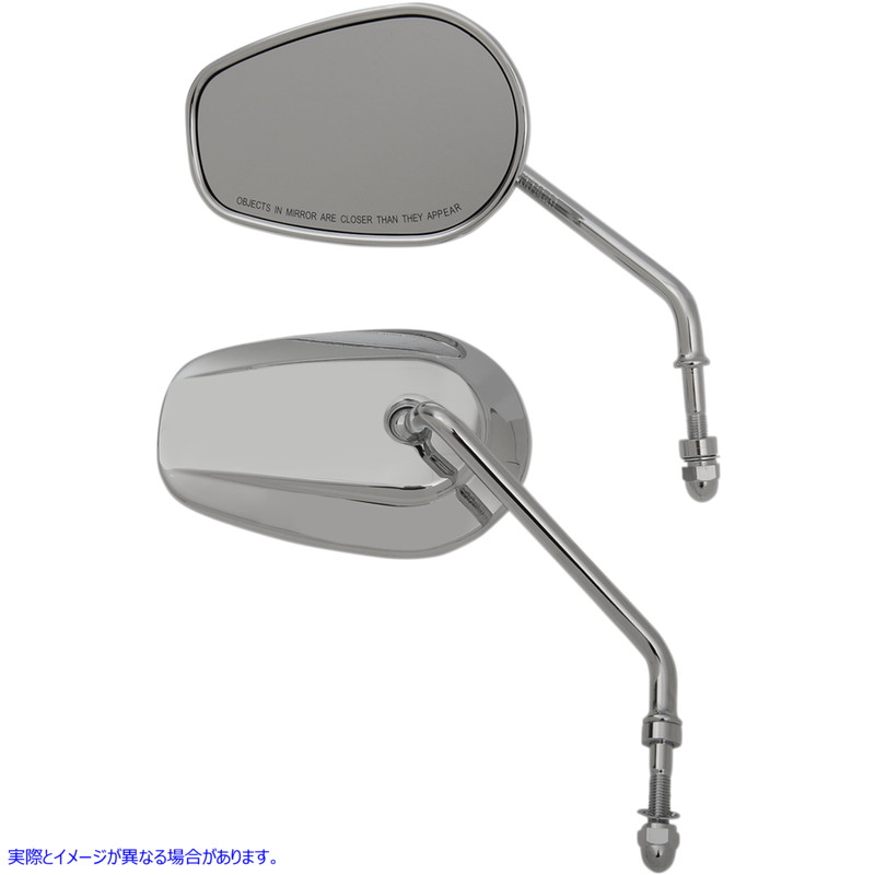 取寄せ 交換用ミラー - ロングステム - クローム ドラッグスペシャリティーズ Replacement Mirrors - Long Stem - Chrome 0640-1309 06401309