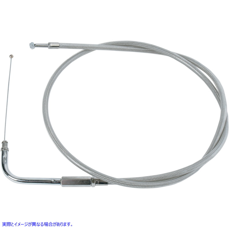取寄せ スロットルケーブル - 41インチ - 編組 ドラッグスペシャリティーズ Throttle Cable - 41 - Braided 0650-0300 06500300