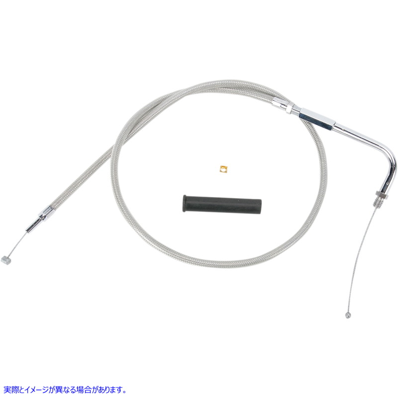 取寄せ スロットルケーブル - 34-1/2インチ - 編組 ドラッグスペシャリティーズ Throttle Cable - 34-1/2 - Braided 0650-0316 06500316