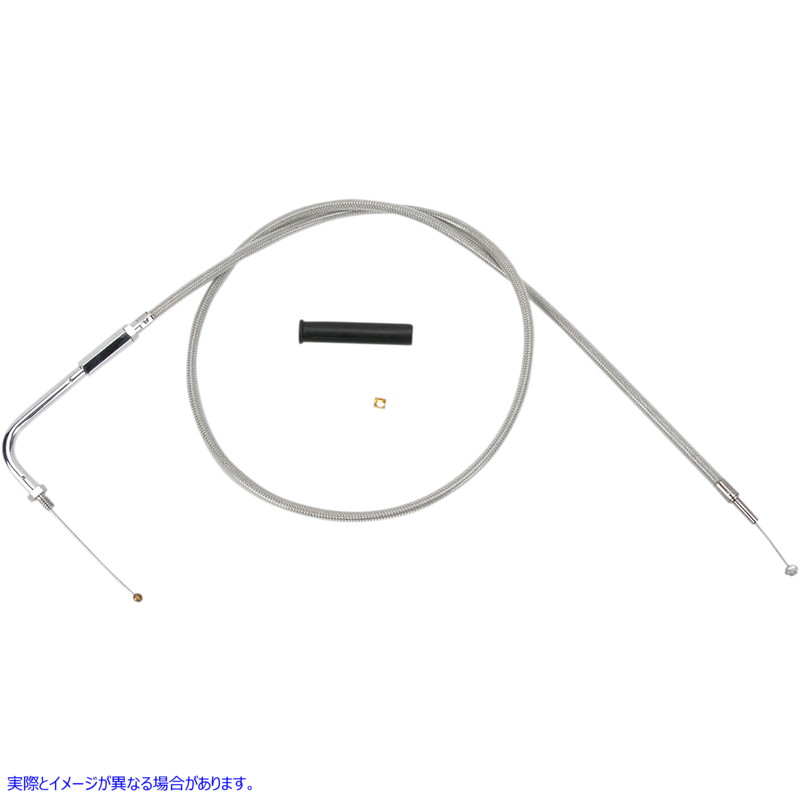 取寄せ スロットルケーブル - 39-1/2インチ - 編組 ドラッグスペシャリティーズ Throttle Cable - 39-1/2 - Braided 0650-0411 06500411