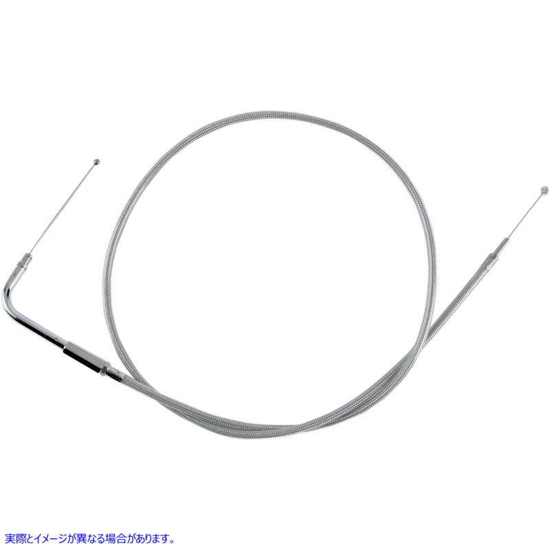 取寄せ スロットルケーブル - 42-1/2インチ - 編組 ドラッグスペシャリティーズ Throttle Cable - 42-1/2 - Braided 0650-0414 06500414