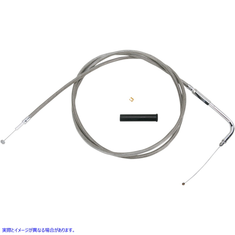取寄せ スロットルケーブル - 58インチ - 編組 ドラッグスペシャリティーズ Throttle Cable - 58 - Braided 0650-1081 06501081
