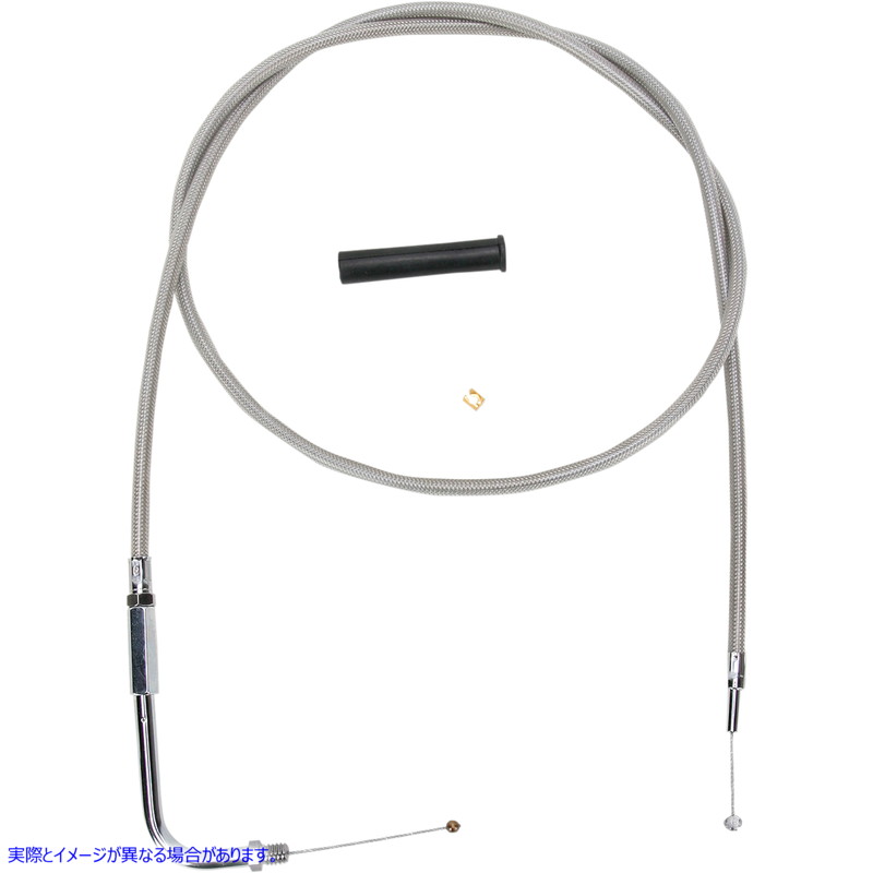 取寄せ スロットルケーブル - 48インチ - 編組 ドラッグスペシャリティーズ Throttle Cable - 48 - Braided 0650-1091 06501091