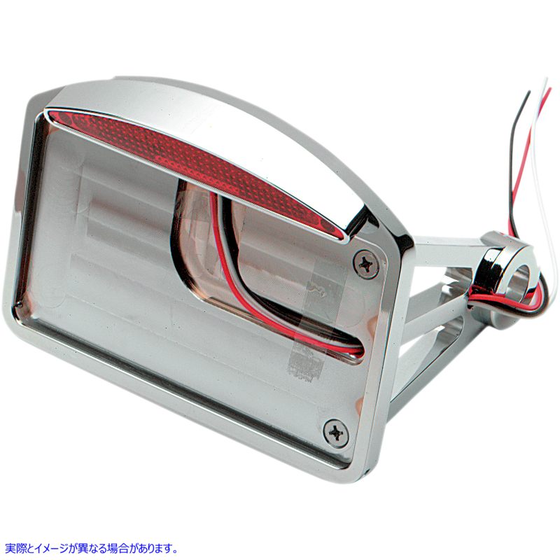 取寄せ サイドマウントテールライト/ナンバープレートマウント - フラット水平 - ハーフムーン ドラッグスペシャリティーズ Side Mount Taillight/License Plate Mount - Flat Horizontal - Half-Moon 0906-6042 09066042