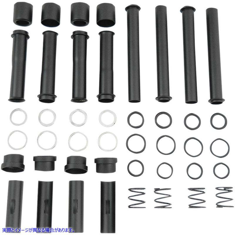 取寄せ プッシュロッドチューブキット - ブラック - XL ドラッグスペシャリティーズ Pushrod Tube Kit - Black - XL 0928-0041 09280041