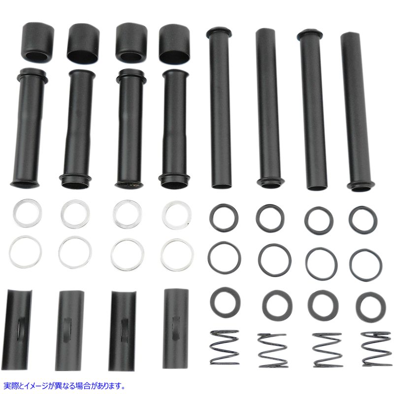 取寄せ プッシュロッドチューブキット - ブラック - XL ドラッグスペシャリティーズ Pushrod Tube Kit - Black - XL 0928-0042 09280042
