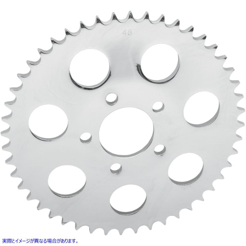 取寄せ リアスプロケット - ディッシュ - クローム - 49歯 - ビッグツイン ドラッグスペシャリティーズ Rear Sprocket - Dished - Chrome - 49 Tooth - Big Twin 1210-0368 12100368