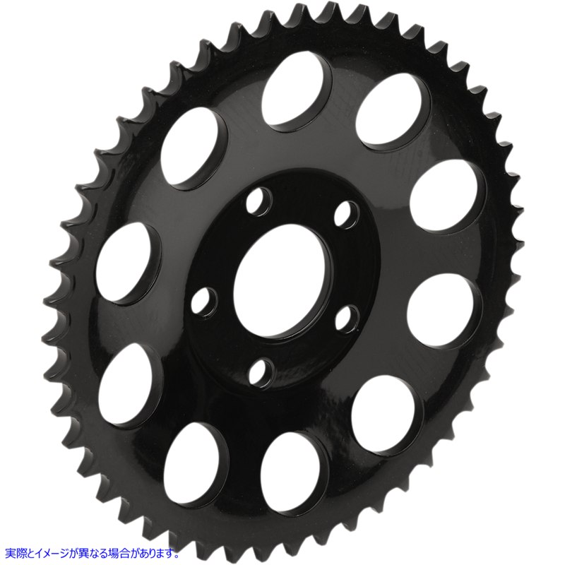 取寄せ リアスプロケット - ブラック - ディッシュ - 48歯 ドラッグスペシャリティーズ Rear Sprocket - Black - Dished - 48 Tooth 1210-1837 12101837