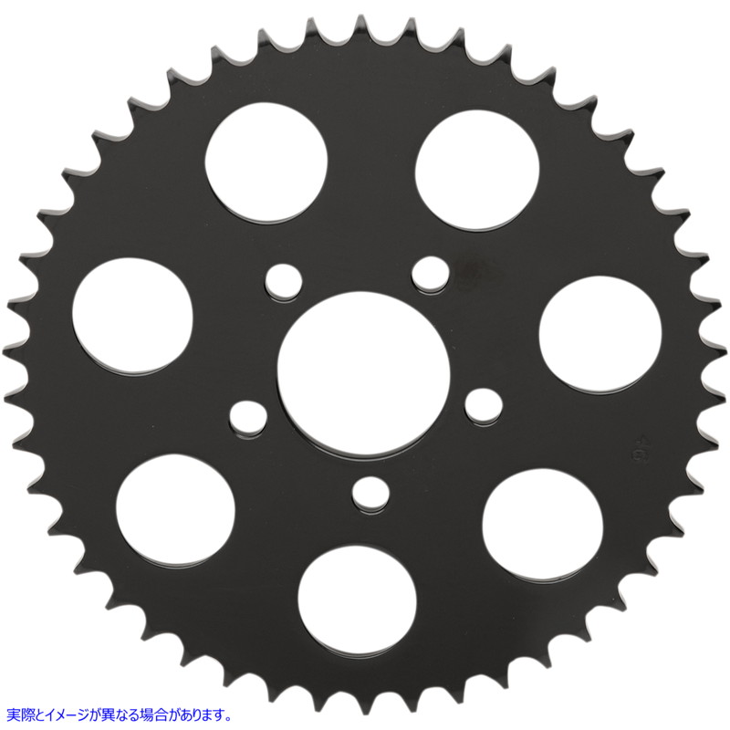 取寄せ リアスプロケット - フラット - グロスブラック - 46歯 - ビッグツイン ドラッグスペシャリティーズ Rear Sprocket - Flat - Gloss Black - 46 Tooth - Big Twin 1210-1843 12101843