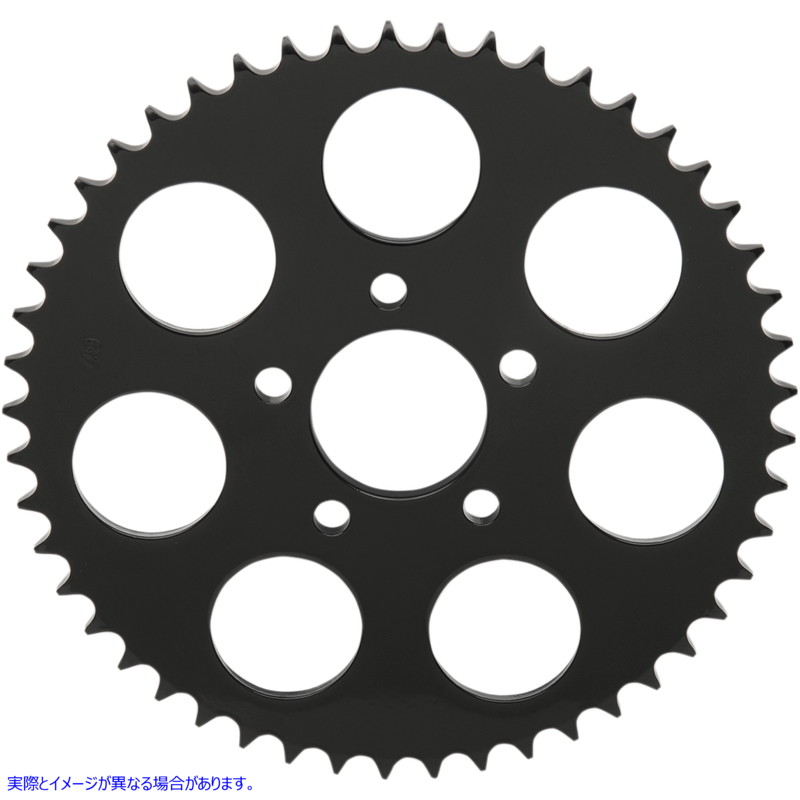 取寄せ リアスプロケット - フラット - グロスブラック - 49歯 - ビッグツイン ドラッグスペシャリティーズ Rear Sprocket - Flat - Gloss Black - 49 Tooth - Big Twin 1210-1845 12101845