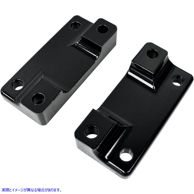 取寄せ フェンダーフォークアダプター - グロスブラック ドラッグスペシャリティーズ Fender-To-Fork Adapters - Gloss Black 1410-0064 14100064