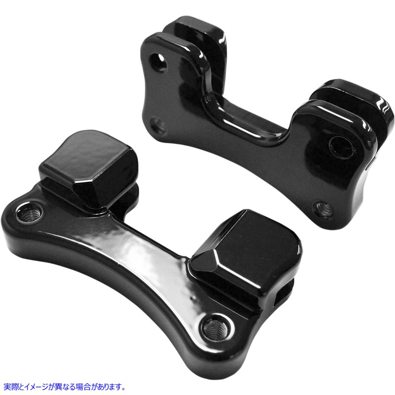 取寄せ フェンダーフォークアダプター - グロスブラック ドラッグスペシャリティーズ Fender-To-Fork Adapters - Gloss Black 1410-0096 14100096