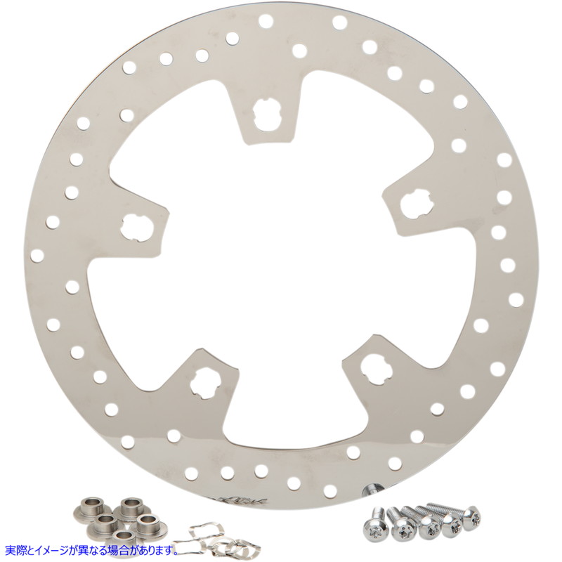 取寄せ ドリルドブレーキローター - フロント - 11.8インチ - ツーリング ドラッグスペシャリティーズ Drilled Brake Rotor - Front - 11.8 - Touring 1710-2403 17102403