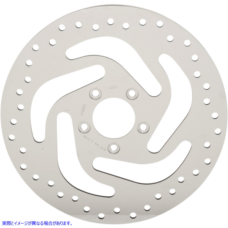 取寄せ ドリルド ブレーキ ローター - フロント - 11.8 インチ - ソフテイル/スポーツスター ドラッグスペシャリティーズ Drilled Brake Rotor - Front - 11.8 - Softail/Sporster 1710-3048 17103048