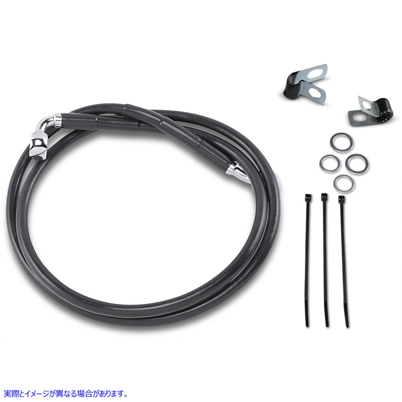 取寄せ ブレーキライン - フロント - ブラック ドラッグスペシャリティーズ Brake Line - Front - Black 1741-2550 17412550