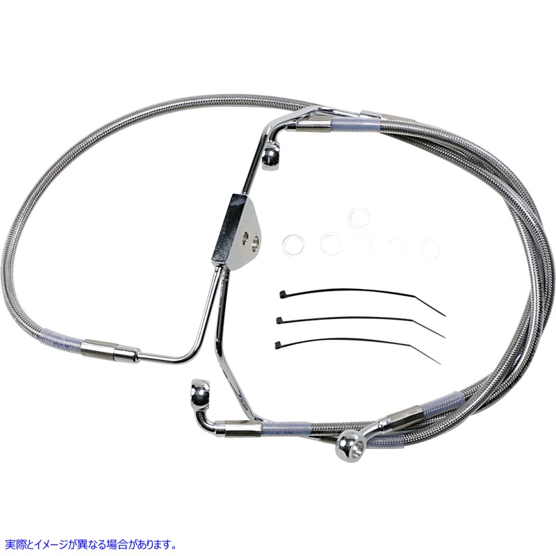 取寄せ ブレーキライン - フロント - +4インチ - ツーリング - ステンレススチール ドラッグスペシャリティーズ Brake Line - Front - +4 - Touring - Stainless Steel 1741-2625 17412625