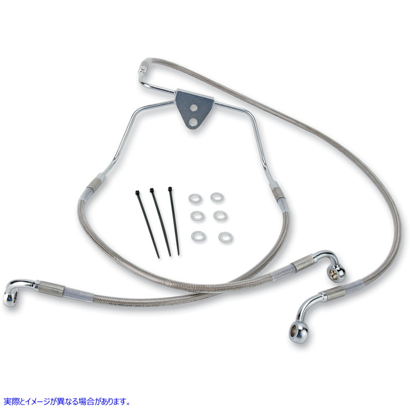 取寄せ ブレーキライン - フロント - +2インチ - ツーリング - ステンレススチール ドラッグスペシャリティーズ Brake Line - Front - +2 - Touring - Stainless Steel 1741-2629 17412629