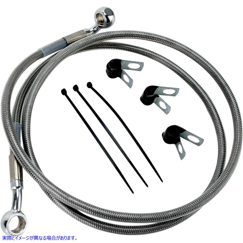 取寄せ ブレーキライン - フロント - +2インチ - ステンレススチール ドラッグスペシャリティーズ Brake Line - Front - +2 - Stainless Steel 1741-2649 17412649