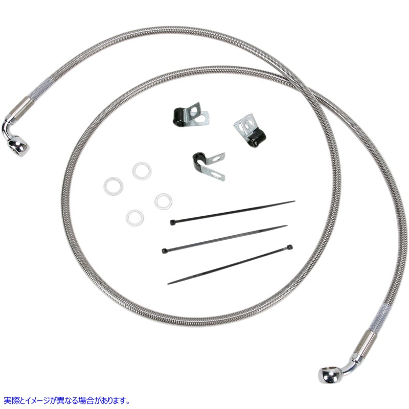 取寄せ ブレーキライン - フロント - 6インチ - ステンレススチール ドラッグスペシャリティーズ Brake Line - Front - 6 - Stainless Steel 1741-2651 17412651