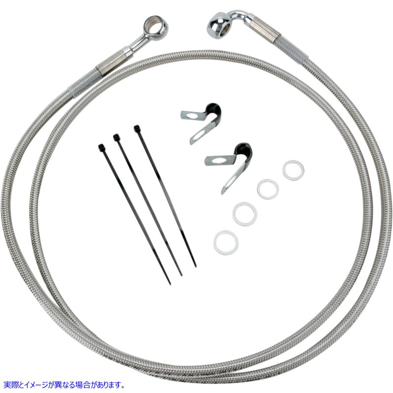 取寄せ ブレーキライン - フロント - +10インチ - ステンレススチール ドラッグスペシャリティーズ Brake Line - Front - +10 - Stainless Steel 1741-2679 17412679