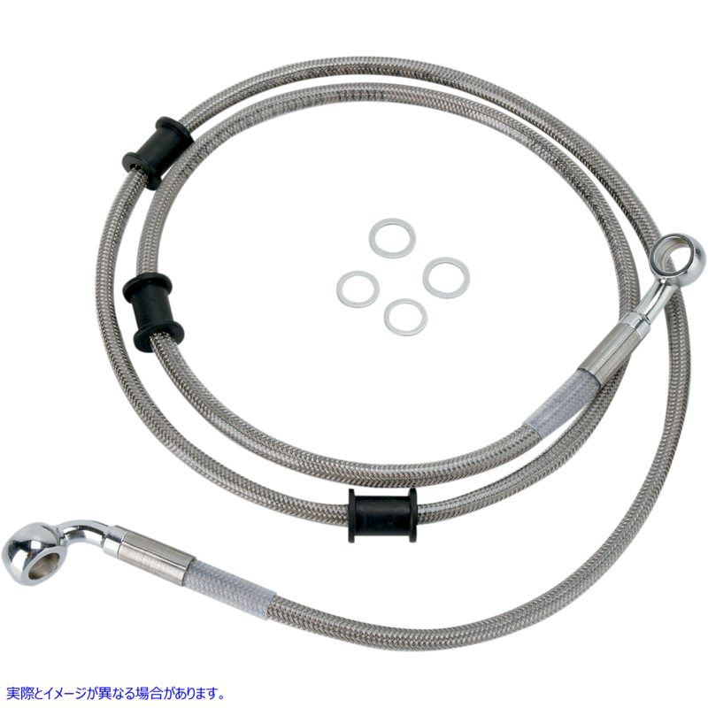 取寄せ ブレーキライン - フロント（上部） - ステンレススチール ドラッグスペシャリティーズ Brake Line - Front (Upper) - Stainless Steel 1741-2792 17412792