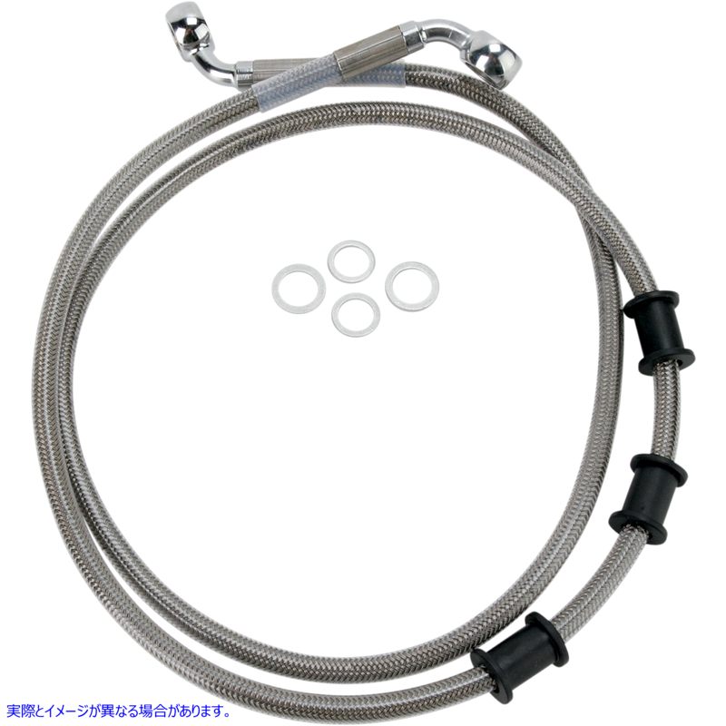 取寄せ ブレーキライン - フロント - +2インチ - ステンレススチール ドラッグスペシャリティーズ Brake Line - Front - +2 - Stainless Steel 1741-2841 17412841