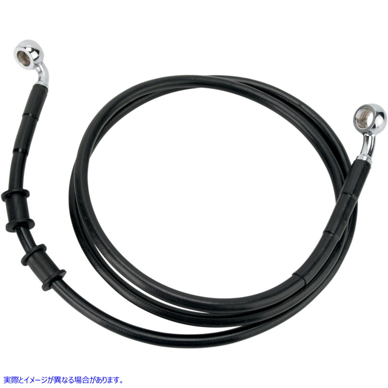 取寄せ ブレーキライン - フロント（上部） - ブラック ドラッグスペシャリティーズ Brake Line - Front (Upper) - Black 1741-2894 17412894