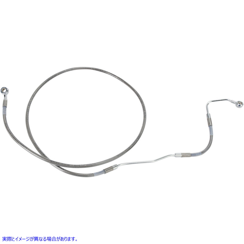 取寄せ ブレーキライン - +2インチ - ステンレススチール - ABS ドラッグスペシャリティーズ Brake Line - +2 - Stainless Steel - ABS 1741-2927 17412927