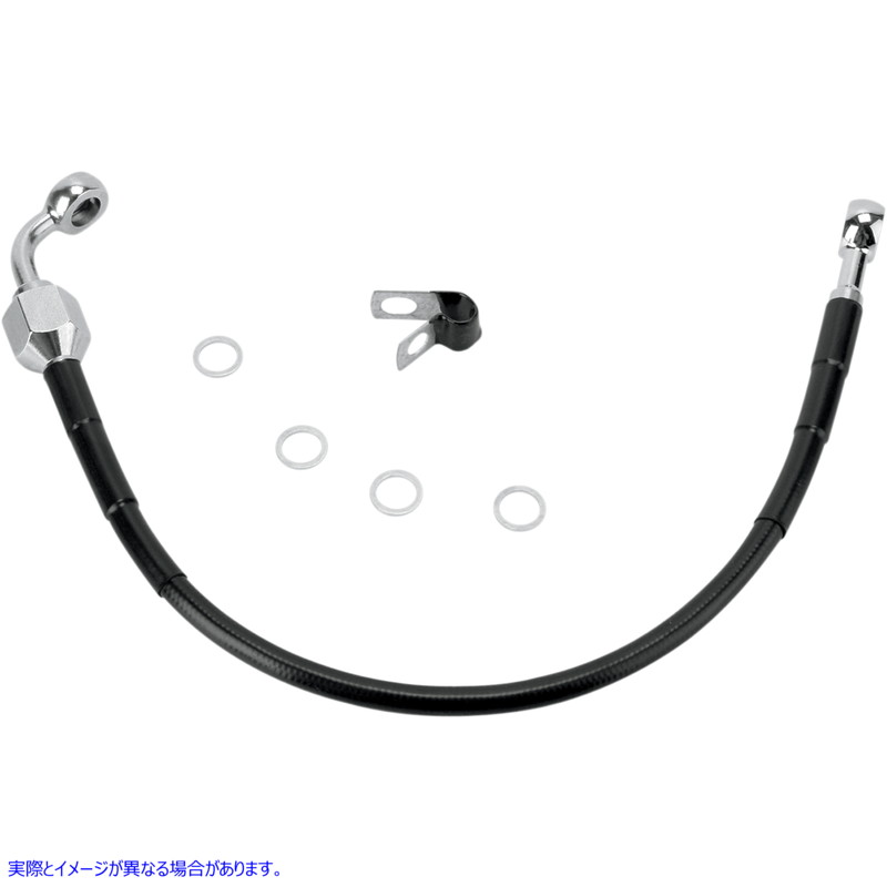 取寄せ ブレーキライン - リア - ブラック ドラッグスペシャリティーズ Brake Line - Rear - Black 1741-2948 17412948