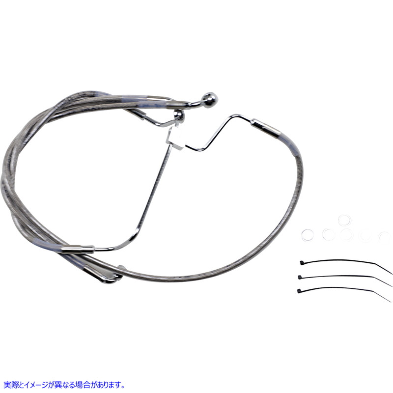 取寄せ ブレーキライン - +6インチ - ステンレススチール ドラッグスペシャリティーズ Brake Line - +6 - Stainless Steel 1741-3979 17413979