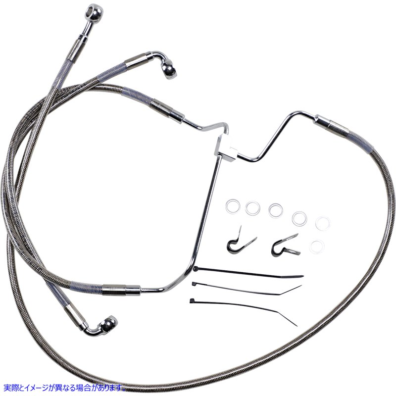 取寄せ ブレーキライン - +8インチ - ステンレススチール ドラッグスペシャリティーズ Brake Line - +8 - Stainless Steel 1741-3981 17413981