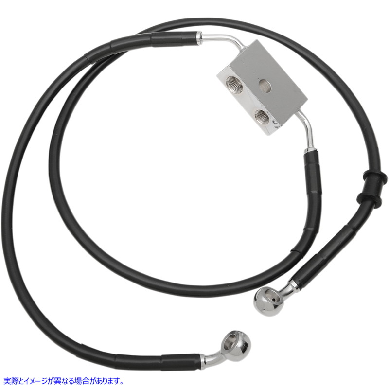 取寄せ ブレーキライン - フロント - +10インチ - ブラック - XL ドラッグスペシャリティーズ Brake Line - Front - +10 - Black - XL 1741-5311 17415311