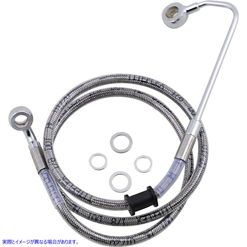 取寄せ ブレーキライン - +8インチ - ステンレススチール - 15-17 ソフテイル ドラッグスペシャリティーズ Brake Line - +8 - Stainless Steel - '15-'17 Softail 1741-5780 17415780