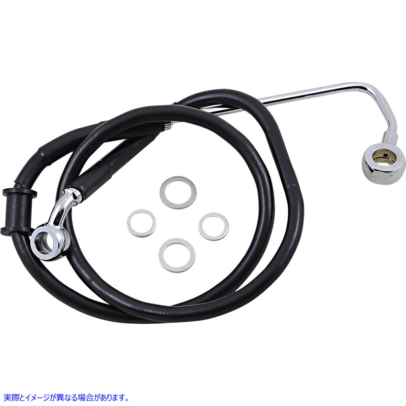取寄せ ブレーキライン - +2インチ - ブラック - 15-17 ソフテイル ドラッグスペシャリティーズ Brake Line - +2 - Black - '15-'17 Softail 1741-5783 17415783