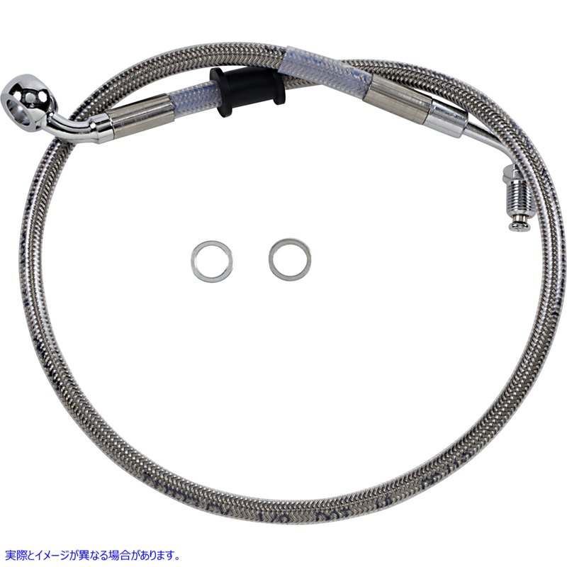 取寄せ ブレーキライン - +2インチ - ステンレススチール - 18-21 ソフテイル ドラッグスペシャリティーズ Brake Line - +2 - Stainless Steel - '18-'21 Softail 1741-5813 17415813