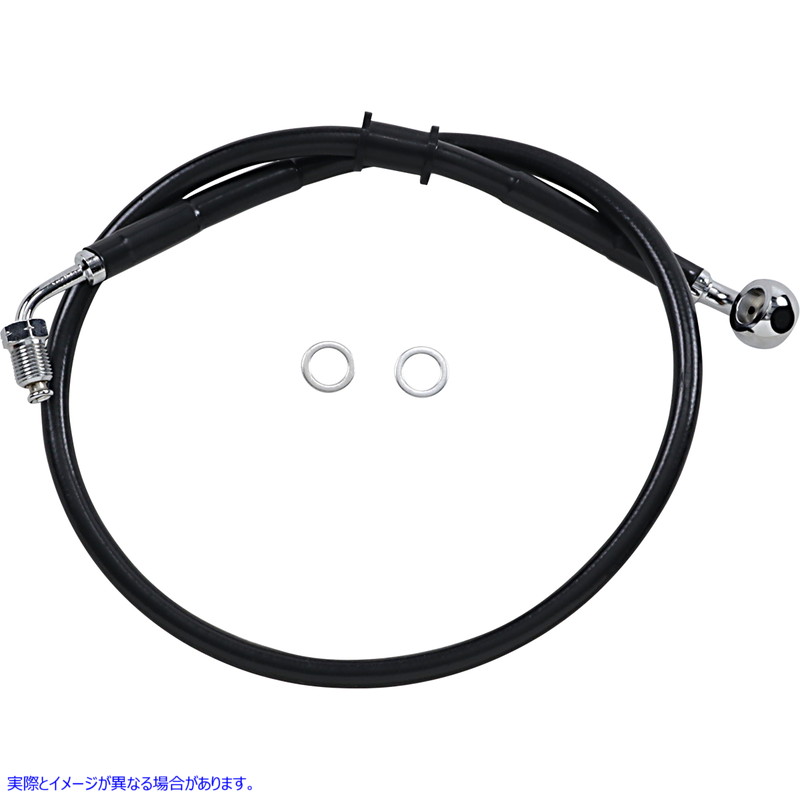 取寄せ ブレーキライン - +4インチ - ブラック - 18-21 ソフテイル ドラッグスペシャリティーズ Brake Line - +4 - Black - '18-'21 Softail 1741-5820 17415820