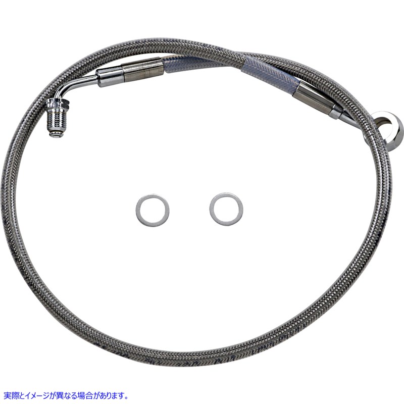 取寄せ ブレーキライン - +6インチ - ステンレススチール - 18-22 ソフテイル ドラッグスペシャリティーズ Brake Line - +6 - Stainless Steel - '18-'22 Softail 1741-5827 17415827