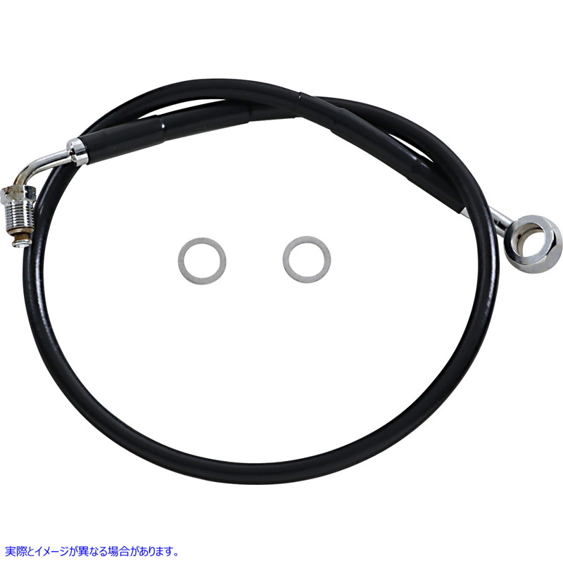 取寄せ ブレーキライン - +4インチ - ブラック - 18-22 ソフテイル ドラッグスペシャリティーズ Brake Line - +4 - Black - '18-'22 Softail 1741-5832 17415832