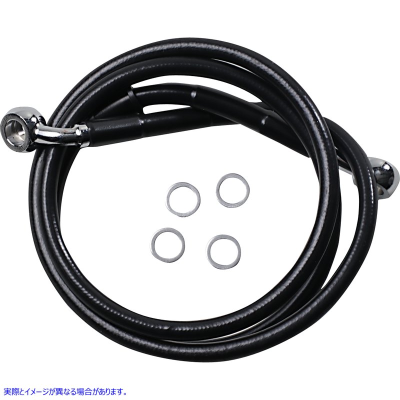 取寄せ ブレーキライン - +2インチ - ブラック - XL ドラッグスペシャリティーズ Brake Line - +2 - Black - XL 1741-5840 17415840