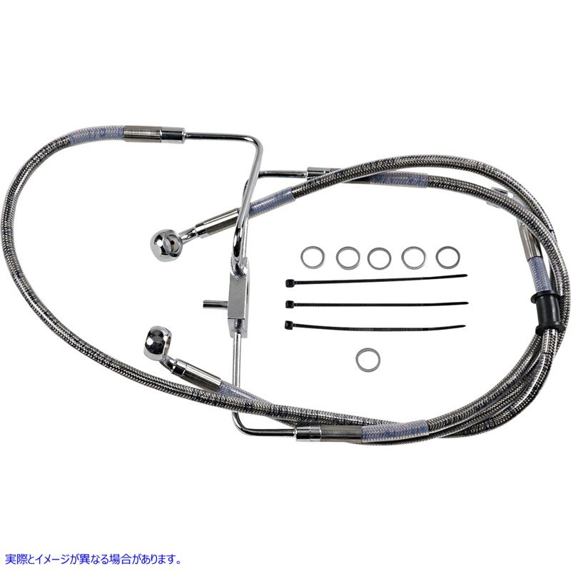 取寄せ ブレーキライン - +10インチ - ステンレススチール - XL ドラッグスペシャリティーズ Brake Line - +10 - Stainless Steel - XL 1741-5850 17415850