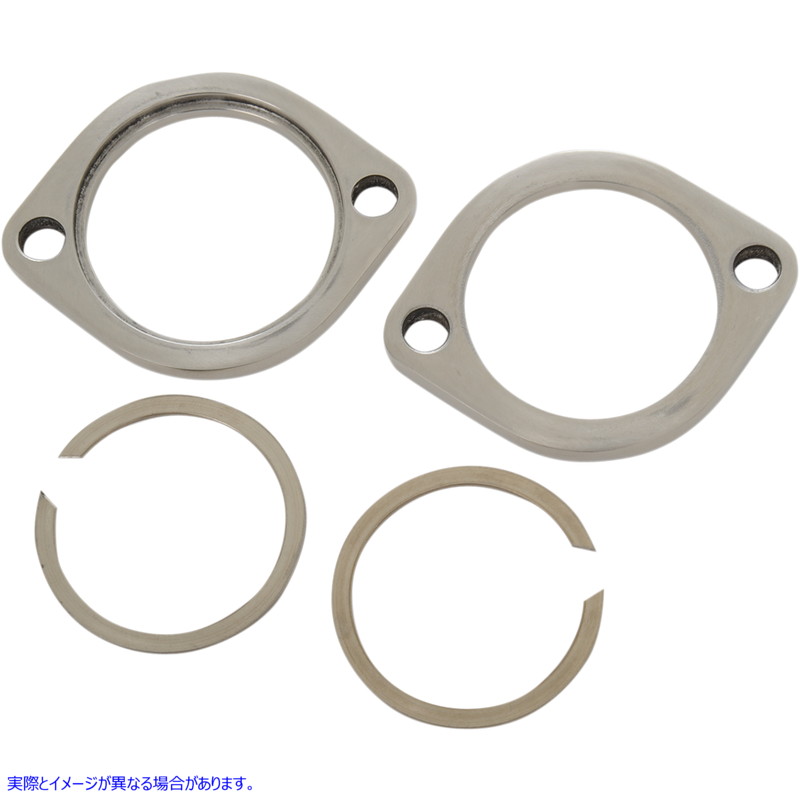 取寄せ 排気フランジキット - ポリッシュステンレススチール ドラッグスペシャリティーズ Exhaust Flange Kit - Polished Stainless Steel 1861-0889 18610889