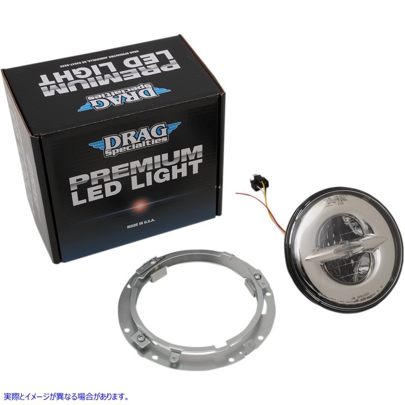 取寄せ 7インチ リフレクタースタイル LED ヘッドランプ - クローム ドラッグスペシャリティーズ 7 Reflector-Style LED Headlamp - Chrome 2001-1788 20011788